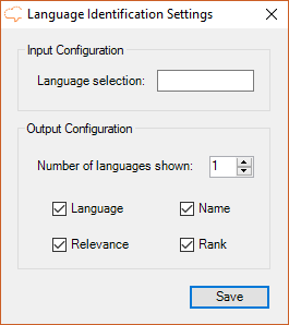 Language Identification advanced settings