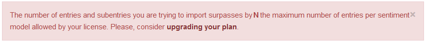 Plan limit error