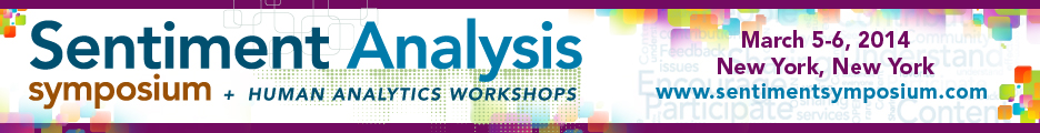 Sentiment Analysis Symposium 2014