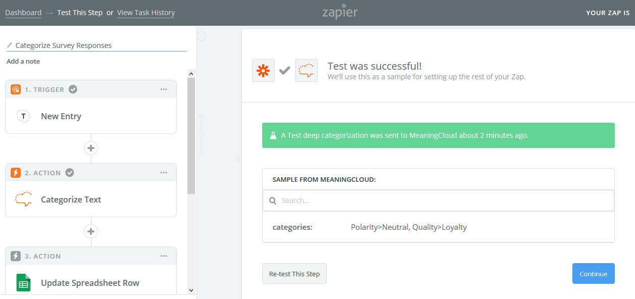 Productos - App Zapier